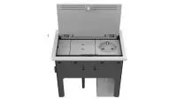 Kramer T-IN2-REC2(W)- Корпус встраиваемой розеточной станции с 2 слотами для модулей с крышкой, белый