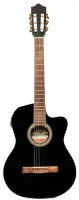 STAGG SCL60 TCE-BLK - электроакустическая классическая гитара с вырезом,19 ладов, верхняя дека: ель, задняя дека и обечайка: окоуме, гриф: нато с анкерным стержнем, накладка: орех, электроника: звукосниматель+CL-4 эквалайзер (3 полосы) + громкость, перекл