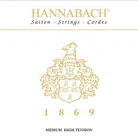 Classical guitar string set hannabach exclusive e1869mht - golden yellow super carbon trebles with softer and warmer sound than ordinary carbon strings. goldin basses with golden nickel filament winding. medium tension of the trebles and hard basses