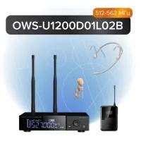 OWS-U1200D01L02B Одноканальная радиосистема с головным и петличным микрофонами, без кейса, Октава