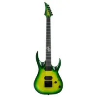 Solar guitars a1.6lb  электрогитара, ольха, клён/ эбони, hh, evertune, цвет зеленый берст