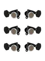 SG360-MGT-07-B-L3+R3 Колки для гитары 3+3, локовые, черные, Gotoh
