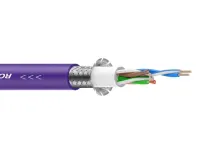 ROXTONE CAT5SB/100 Purple Кабель CAT5, 4x2x0,51mm2, Экранирование: 90%, Длинна линии EtherSound не менее 70м., TPE Jacket, D: 6,4mm., Длинна: 100м., Цвет: Фиолетовый.