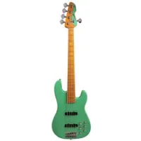 Markbass mb gv 5 gloxy val surf green cr mp  бас-гитара с чехлом, jj, активный преамп, цвет зеленый