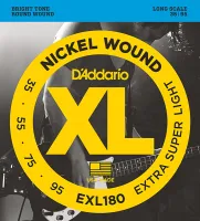 EXL180 Nickel Wound Комплект струн для бас-гитары, Extra Super Light, 35-95, D'Addario