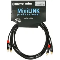 Klotz kt-cc150  кабель межкомпонентный 2 rca - 2 rca, 1,5 м, позолоченные разъемы, металл