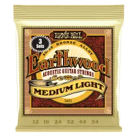 Ernie Ball 3003 струны для акуст.гитары (набор из трёх комплектов 2003) Earthwood 80/20 Bronze Medium Light (12-16-24w-32-44-54)