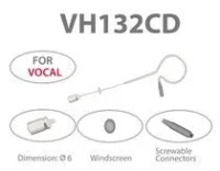 Av-leader vh 132cd bl sale  минимикрофон конденсаторный кардиоид. 50-18кгц, съемный кабель, черный