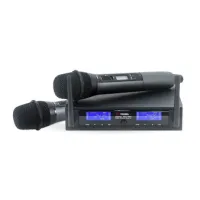 VOLTA DIGITAL 2002 PRO Микрофонная радиосистема с ручными передатчиками (микрофонами). Состоит из двойного приемного устройства и двух ручных передатчиков.