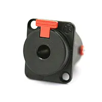 Neutrik NJ3FP6C-B панельный разъем Jack 6.3мм TRS (стерео) гнездо, металлический черненый корпус зол