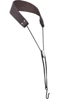 Clarinet strap Bambu CRC02 - Clarinet strap with two-layer leather collar and steel hook. Brown color