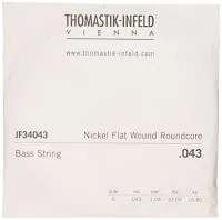 JF34043 Jazz Flat Wound Отдельная струна для бас-гитары, никель, плоская оплетка, 043, Thomastik