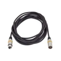 Rockcable rcl 30353 d7  микрофонный кабель xlr(m) xlr( f) 3 м металл. корп.