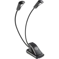 KandM 12243-000-55 (Уценка)  (Помятая упаковка) дсветка для пюпитра. 2 LED, лампы, чёрная, 3 АА бат.