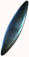Plaque Rigotti ACC/172-A - Diamond-shaped convex steel plate with sharp ends.