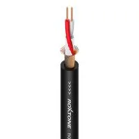 ROXTONE MC230/100 Black Симметричный микрофонный кабель из бескислородной меди 2 x 0,30 мм² на картонной катушке катушке(100м), 95% экранирование (Спираль из медной проволоки: 80x0,10мм)  D 6.3мм, AWG: 22. Цвет: Черный. Температурный режим эксплуатации: -