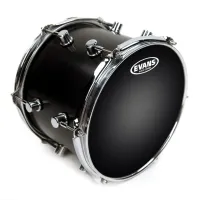 Evans tt14chr  black chrome 14" пластик для барабана двойной, чёрный