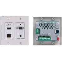 Kramer wp-20/eu(w)-80 передатчик vga/hdmi, rs-232 и стерео аудио по витой паре hdbaset; поддержка 4к60 4:2:0, цвет белый