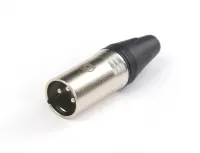 AuraSonics XN3M кабельный разъем 3-контактный XLR male, посеребренные контакты, черный