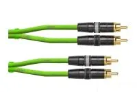 Cordial CEON DJ RCA 1,5 G аудио кабель 2xRCA male—2xRCA male, 1.5м, зеленый
