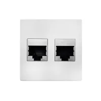 ABL 2T0110DD- Сдвоенный модуль подключения IMP 2xRJ45 Cat6A, белый