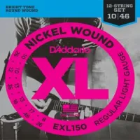 D`addario exl-150 sale  cтруны для 12-струнной электрогитары nickel wound, никель, 10-46, regular li