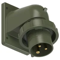 PCE Вилка настенная 32A/230V/1P+N+E/IP67, бронзово-зелёный 5232-6k.u