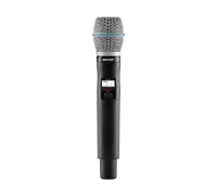 SHURE QLXD2/B87C G51 ручной передатчик с капсюлем Beta 87C, конденсаторный  кардиоидный, 470-534 МГц. Черный