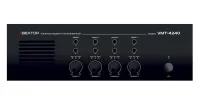 ВЕКТОР УМТ-4240 Усилитель мощности 4х240 Вт/100 В, 70 В выход или 4-16 Ом. Линейные вход /выходы, (разъем тип Phoenix). Индикация режимов работы усилителя. Регулировка уровня выходного сигнала, регулировка НЧ/ВЧ, многоступенчатая защита. Питание 220-230 В