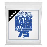 Ernie Ball 1775 - струна одиночная для бас-гитары, Серия Flatwound, Калибр: 75, Сердцевина: шестигранник; сталь, покрытая оловом, Обмотка: плоская,