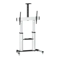 Стойка Digis DSM-P106C мобильная для ТВ 55"-100" до 100 кг, фикс., VESA до 1000x600мм,  наклон -10°/+5°, изменение высоты ТВ, полки для камеры и источников