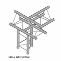 Dura Truss DT 23 T43-UTD Узел стыковочный четырехлучевой - 90°, алюминиевый, сечение 220х220 мм