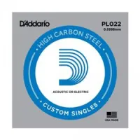 D`addario pl022  отдельная струна , 022" из стали без обмотки для акустической и электрической гитары