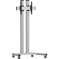 Vogels TD1864 Silver- Напольный мобильный стенд для дисплея диагональю более 55'', VESA до 600x400 мм, макс. нагрузка 80 кг
