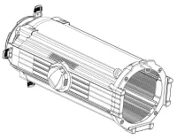 ETC Source Four Zoom 15-30° Lens Tube, White Линзовый модуль (объектив) с переменным фокусным расстоянием для профильного прожектора. Диапазон регулировки угла раскрытия луча 15-30 град. Модуль профилирования луча, 4 шторки (лезвия). Слоты для установки г