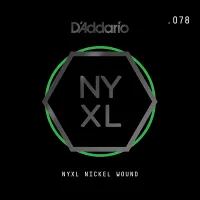 NYNW078 NYXL Отдельная струна для электрогитары, никелированная, 078, D'Addario