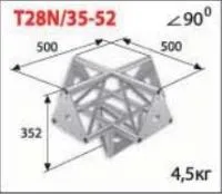 ИМЛАЙТ T28N/35-52 Стыковочный узел для 5-ти ферм под 90 градусов, d28х2 \ d16х2мм.