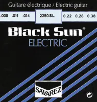 2250SL Black Sun Комплект струн для электрогитары, никелированные, Super Light, 8-38, Savarez