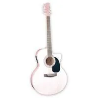 Jay Turser JTA-424CET-WHT  электроакустическая гитара MiniJumbo, White