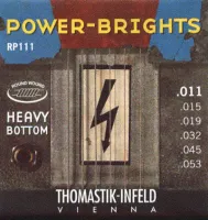 Electric guitar string set Thomastik RP111 - Electric guitar strings with round wound basses with hexagonal core and steel tops, thickness .011-.053 inch