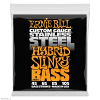 ERNIE BALL 2843 Stainless Steel Slinky Hybrid 45-105 - Струны для бас-гитары