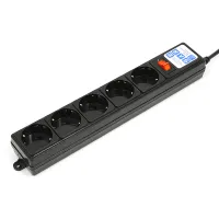SPG-B-0,5M-BLACK PowerCube Фильтр-удлинитель 0.5м 10А/2,2кВт, Электрическая мануфактура
