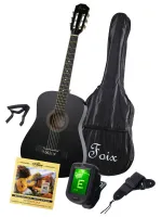 FCG-2038CAP-BK Классическая гитара+Аксессуары, цвет чёрный, Foix