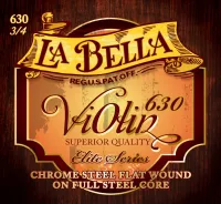 630-3/4 Комплект струн для скрипки размером 3/4, сталь, La Bella