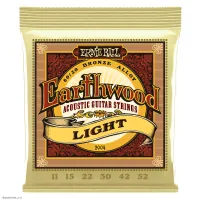 Струны для акустической гитары Ernie Ball Earthwood 2004 Light (6 шт)
