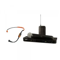 SHURE BLX1288E/SM31 M17 двухканальная радиосистема с ручным и головным микрофонами: SM58 и SM31FH, 662-686 МГц. Черный