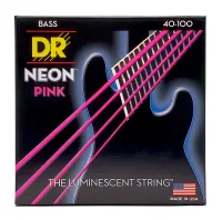 DR NPB-40 - струны для 4-струнной бас-гитары, Калибр: 40-100, Серия: HI-DEF NEON™, Обмотка: посеребрёная/никелированая сталь, Покрытие: люминесцентное