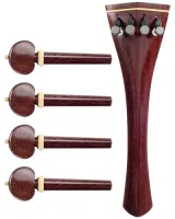 Cello accessory set Acura Meister Preciso CS-OSHL422 - Preciso grade 4/4 cello accessory set of rosewood with boxwood trim. Hill pegs and Hill tailpiece