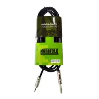 Nordfolk nmc203/1m  кабель 3,5 мм minijack stereo - 6.3 мм jack stereo, металл разъёмы, 1м.