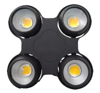 STAGE4 FLASH LED 4x100 Профессиональный LED блиндер с 4-мя светодиодными матрицами. Источник света: 4 х100Вт SMD LED, цветовая температура: 2800 K, освещенность: 1246 Lux/5 м, угол луча 45° (засветка - 80°), DMX-512: 2/6 кан., Master/Slave, строб 0-20 Гц,